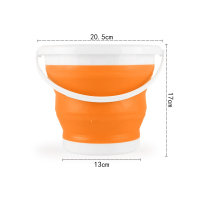 小号橙色3L|户外折叠水桶折叠桶美术打水桶便携活鱼桶饵料盆户外洗车V0