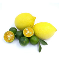 1斤黄柠檬+1斤青金桔 柠檬百香果组合 新鲜黄柠檬 水果蜂蜜茶小青金桔青柠檬生鲜