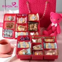台湾宏亚曲奇饼干进口巧克力情人节送女生友喜饼干年货礼盒包