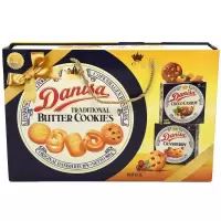 DANISA皇冠曲奇饼干908g礼盒赠两盒90g皇冠曲奇蔓越莓巧克力腰果