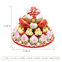 祝寿寿桃馒头中式生日蛋糕老人祈福生日传统糕点手工寿包宴会