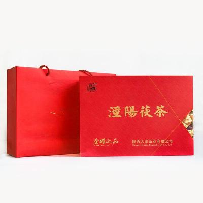 泾域 黑茶 泾阳茯茶 金花茯砖茶 陕西特产 礼盒装 荣耀之品 1kg
