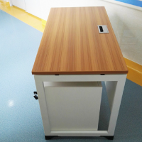 梦强1.4米钢木办公桌MQ-0034简易桌 棕色