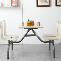 梦强餐桌椅组合饭桌快餐桌折叠不锈钢MQ-3017