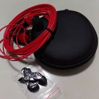 手机耳机耳塞主播带麦可通话入耳式3米监听|3米中国红(不带麦)+收纳包