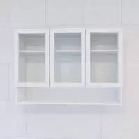 定制铝吊柜卫生间收纳柜铝合金墙壁柜如华福禄太空铝柜玻璃门壁挂柜