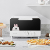 九阳line布朗熊电烤箱一体家用小容量型多功能烘焙全自动一人食KX12-J87 白色