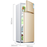 奥克斯(AUX) 冰箱家用两双门迷你小型冰箱 冷藏冷冻保鲜小冰箱大容量 宿舍出租房省电节能电冰箱 50升双门金色