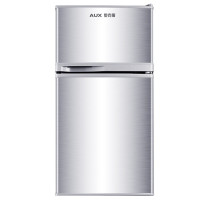 奥克斯(AUX)双开门迷你小冰箱家用小型电冰箱大容量冷藏冷冻节能宿舍 BCD-75P138L拉丝银