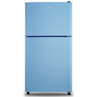 奥克斯(AUX)家用双门迷你小型冰箱 冷藏冷冻保鲜小冰箱 宿舍租房节能电冰箱 升级款 蓝色