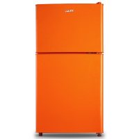 奥克斯(AUX)家用双门迷你小型冰箱 冷藏冷冻保鲜小冰箱 宿舍租房节能电冰箱 升级款 橙色