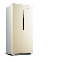 奥克斯(AUX)风冷无霜双开门冰箱 360°双循环 家用纤薄大容量节能低音对开门冰箱 钛雅金