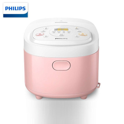飞利浦(PHILIPS)电饭煲家用迷你电饭锅小型宿舍智能全屏可做酸奶 粉色