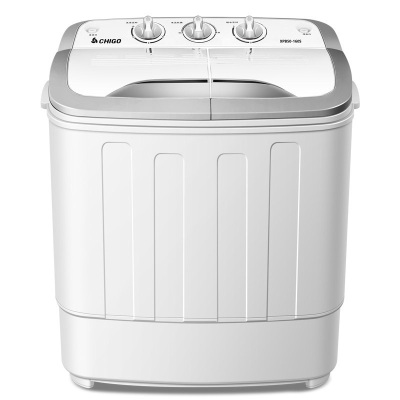 志高 迷你5公斤双缸桶半自动洗衣机 带甩干非全自动