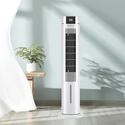 艾美特塔扇空调扇家用无叶电风扇落地扇遥控立式加冰加水制冷电扇 白色水冷款