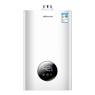 万和燃气热水器12升卫生间家用天然气液化气煤气平衡式浴室 水晶白 液化