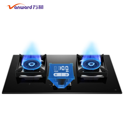 万和 Vanward 定时燃气灶5.2KW猛火灶 大火力嵌入式 台式两用具家用双灶 钢化玻璃 全进风 天然气