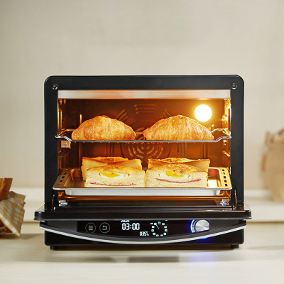 ACA/北美电器电烤箱家用烘焙语音阿里智能38L大容量 黑色
