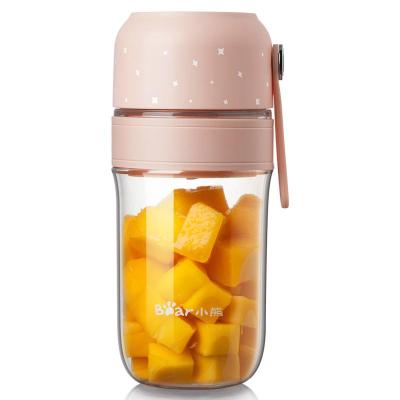 小熊充电榨汁杯便携式迷你榨汁机小型多功能家用全自动水果汁USB 粉红色