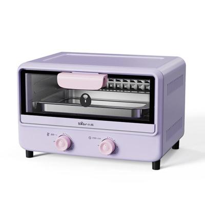 小熊烤箱家用小型电烤箱烘焙多功能迷你11L全自动小烤箱蛋糕干果 紫色