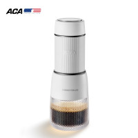 北美电器 (ACA)咖啡机家用 旅行迷你手持便携胶囊咖啡机一体 手压咖啡机 白色