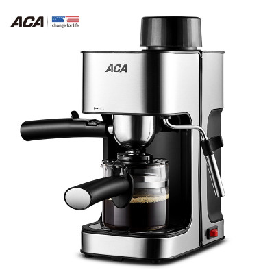 北美电器 ACA 咖啡机咖啡壶家用意式蒸汽奶泡一体机花式咖啡系统 AC-E024A 黑色