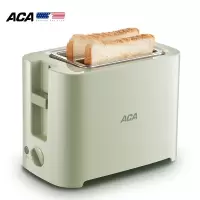 ACA/早餐烘烤烤面包机多功能多士炉6档吐司北美三明治机电器机 加宽双烤槽 6档烘烤 680W