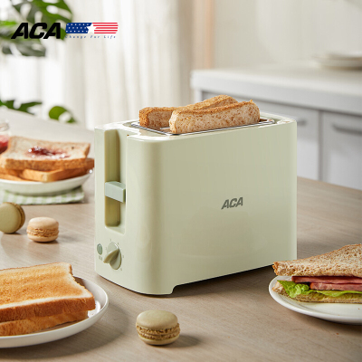 ACA多士炉家用小型多功能烤面包吐司机烤吐司机早餐机AT-P068A 薄荷绿双槽