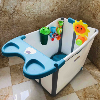 艺可恩儿童洗澡桶可折叠大号游泳沐浴桶婴儿小孩宝宝家用泡澡盆