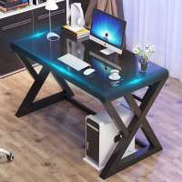 艺可恩电脑台式桌家用简约现代经济型电脑桌书桌钢化玻璃办公桌学习桌子