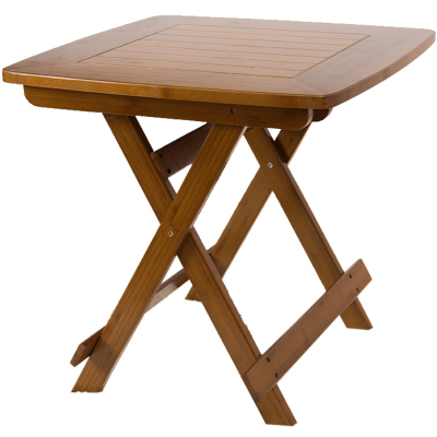艺可恩家用折叠桌餐桌简易正方形饭桌便携户外实木桌子小户型靠墙吃饭桌