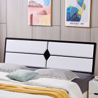 艺可恩烤漆白色床头板靠背简约现代卧室床头柜1.8米2.0米双人单买个床头