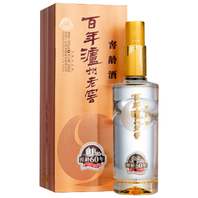 [正品行货]百年泸州老窖窖龄酒 浓香型白酒 窖龄60年 52度500ml*单瓶 高度