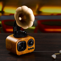 /无线蓝牙音箱重低音炮大音量3d环绕家用创意留声机复古可爱迷你小音响插卡便携式小型播放器