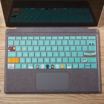 微软surfacepro7键盘膜pro6笔记本电脑laptop2保护贴膜new新b|微软pro4/5/6/7[可爱猫猫]