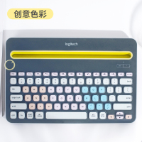 罗技专用 k380 k480 台式机键盘保护膜 无线 笔记本蓝牙膜贴罩套|(全覆盖版本)K480-色彩键盘膜