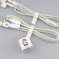 适用苹果11/7/8plus数据线保护套充电器贴纸x/xr耳机绕线器保护绳