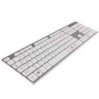 巧克力键盘 超薄静音有线usb台式电脑笔记本外接游戏办公白色键盘
