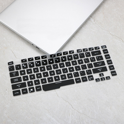 适用rog魔霸新锐键盘保护膜华硕g512笔记本电脑15.6英寸屏幕贴膜|半透黑色
