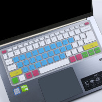 适用于宏碁acer新蜂鸟fun2020 14寸十代i5笔记本电脑键盘保护膜垫|七彩蓝色-买1送1