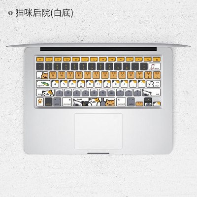 macbookpro键盘贴膜macair键盘膜苹果笔记本电脑|猫咪后院(白底)_拍下请务必留言机器底部以“A”开头的编码