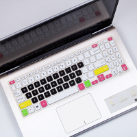 键盘保护膜适用于15.6寸华硕vivobook15s笔记本顽石六代fl8700f|七彩黑色[买1送1]