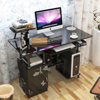 烤漆彩绘电脑桌台式家用台式机学习简易简约书桌办公桌写字台桌子