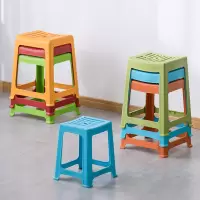 塑料凳子加厚型家用高凳便携时尚凳浴室凳餐桌凳条纹高凳椅子