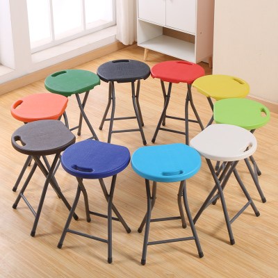 塑料折叠凳子便携家用餐桌成人高圆凳简约现代创意时尚凳折叠椅子