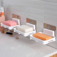 肥皂盒吸盘壁挂免打孔卫生间单双层肥皂架沥水香皂收纳盒子置物架