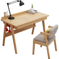 全实木书桌中小学生写子桌椅办公桌北欧式简易卧室台式电脑桌子