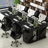 公司职员办公桌椅组合家具简约现代2|4|6人工作位电脑屏办公桌子
