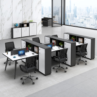 办公桌椅组合简约现代职员财务桌2/4/6人位办公家具员工电脑桌子