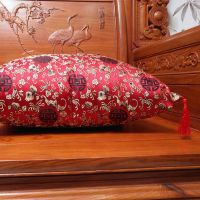 中式红木沙发抱枕靠垫定制中国风喜庆茶椅腰枕扶手枕套含芯可拆洗